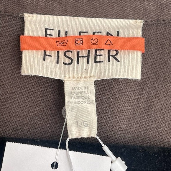 Eileen Fisher Organic Cotton Utility Jumpsuit in Surplus Women's Size L / XL NWT - Picture 7 of 7